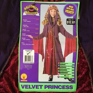 Girls L 10/12 Velvet Princess Halloween Costume
